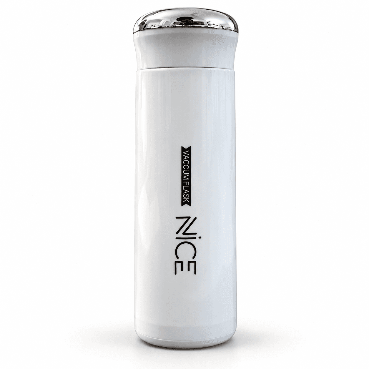 NICE 500ml Insulated Water Bottle | Vacuum Flask Bottle | White Matte | Hot & Cold Thermos for Office & Travel