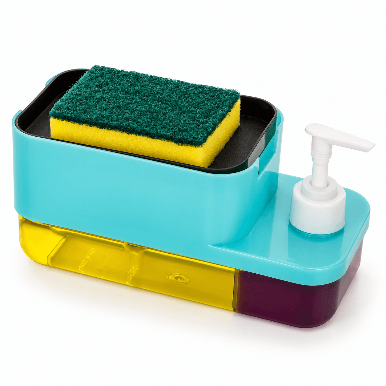 3-in-1 Soap Pump Dispenser for Kitchen Sink with Sponge Holder
